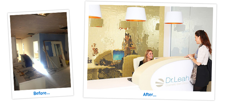 The Dr Leah Clinic in London, before and after renovations were made