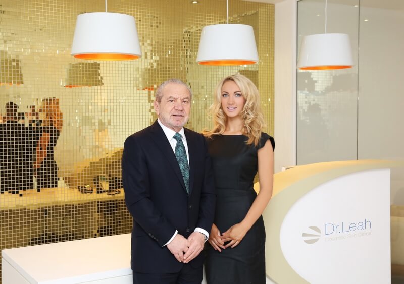 Dr Leah Totton with Lord Alan Sugar